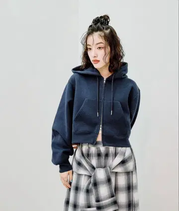 LEPSIM ZIP 숏 후드티