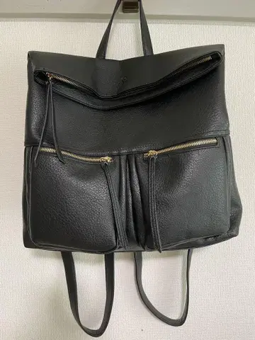 블랙 가죽 백팩 백팩