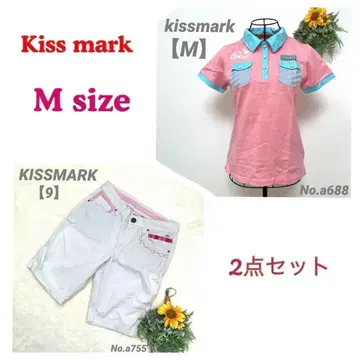 키스마크 kissmark 피케 셔츠 숏팬츠 세트 M 골프