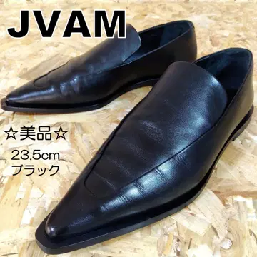 [새상품급] JVAM 로퍼 스틸레토 천연 가죽 블랙 23.5cm