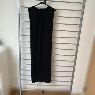UNITED ARROWS 블랙 슬리브리스 롱 원피스