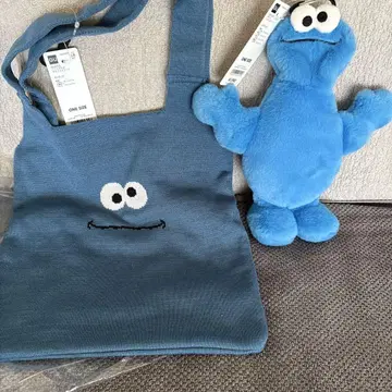 쿠키 몬스터 토트백 파우치 택 포함 새상품