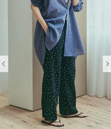 *DOORS 린넨 레이온 도트 이지 팬츠*