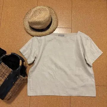 새상품급 마가렛호웰 린넨 블라우스 보트넥 아이보리 MHL 2