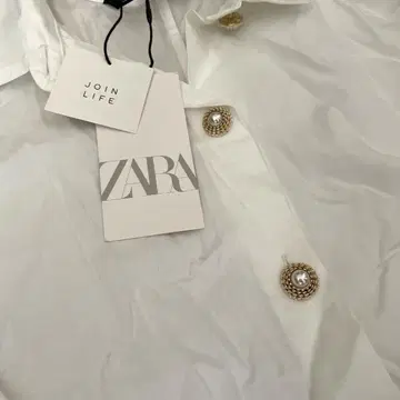 ZARA 오버 셔츠 화이트
