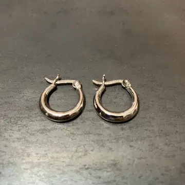 SILVER925 SIMPLE HOOP EARRINGS/실버/귀걸이