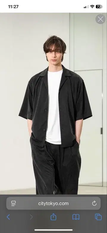 CITY TOKYO Urban cupro 셔츠 자켓