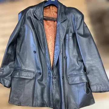 S.K. LEATHER 블랙 가죽 자켓 L 사이즈