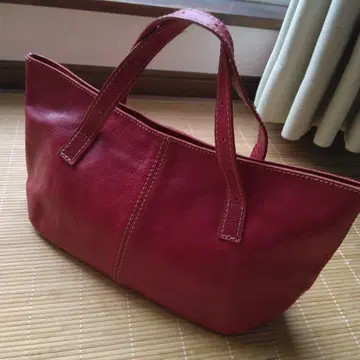 빨간색 가죽 핸드백 nakagawa
