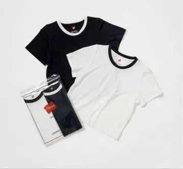 Hanes for BIOTOP CROPPED T 2P TRIM 2매 세트