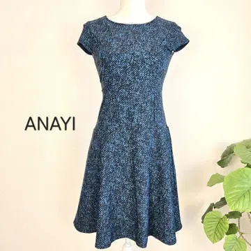 ANAYI 아나이 36 원피스 반팔 포멀 플레어 무릎 기장 S