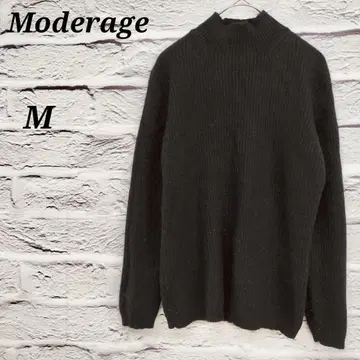 R4674 Moderage [ M ] 캐시미어 긴팔 하이넥 스웨터 블랙