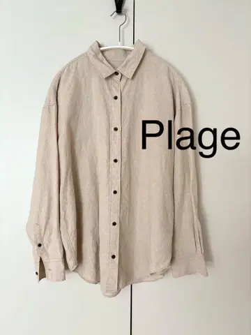 Plage 베이지 린넨 100% 셔츠