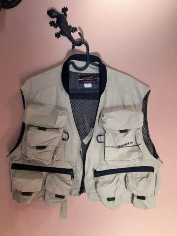 빈티지 SIMMS 사선 로고 가이드 베스트 Made in USA 80년대