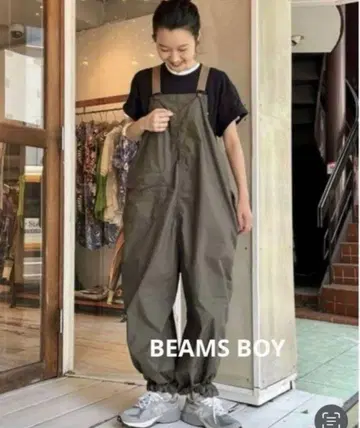 BEAMS BOY 빔즈보이 솔로테크 레인 빕 오버롤