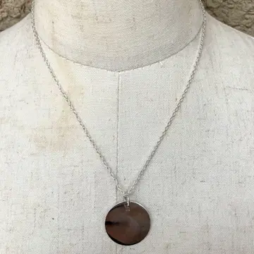 SILVER925 CIRCLE TOP NECKLACE/실버/목걸이