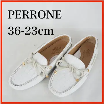 PERRONE*드라이빙 슈즈*23cm*화이트*이탈리아*O4832