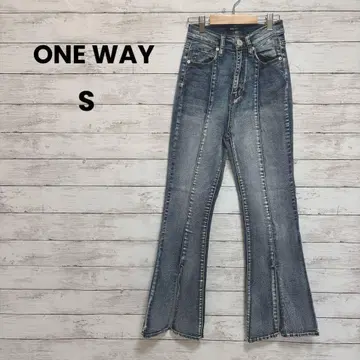 [ ONE WAY ] 데님 플레어 슬릿 스트레치 (S) 부츠컷