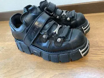 NEW ROCK 벨크로 통굽 부츠 남성용