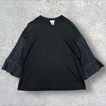 noir kei ninomiya 프릴 7부 소매 티셔츠 벨트 20SS