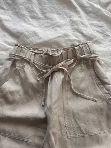 르쿨블랑 레이온 린넨 이지 와이드 팬츠 베이지