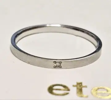 ete K10 심플 반지 화이트 골드