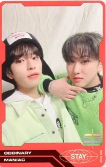 StrayKids ODDINARY 창빈/승민 트레이딩 카드 유닛 빨간색