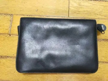 Smythson 신사 블랙 가죽 파우치