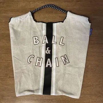 BALL & CHAIN 토트백 LINE (M) 베이지 에코백