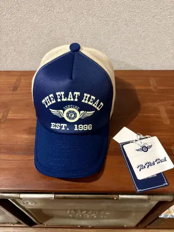 레어 THE FLAT HEAD 플랫 헤드 모자 네이비/베이지