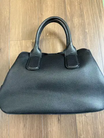 ZARA 블랙 가죽 토트백
