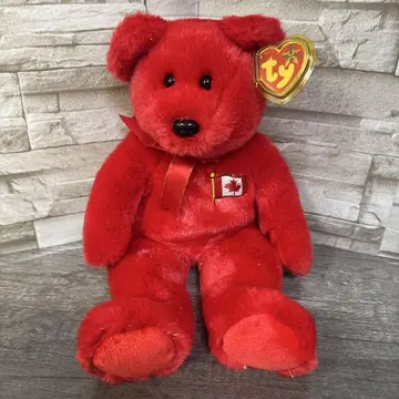 ty Beanie Babies 봉제 인형 곰 빨간색