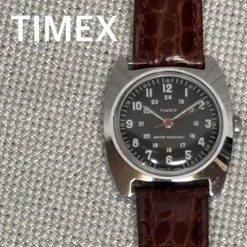 하자품 타이맥스 TIMEX 수동 와인딩 시계 블랙 아날로그 70s R