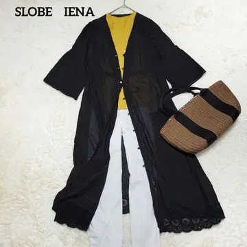 SLOBE IENA 원피스 V넥 7부 소매 마니 레이스 핀턱 면