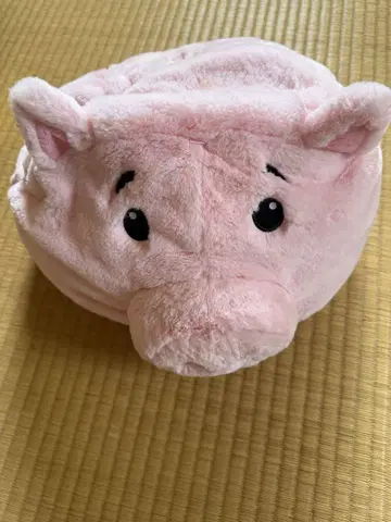 돼지 얼굴 봉제 인형 캡