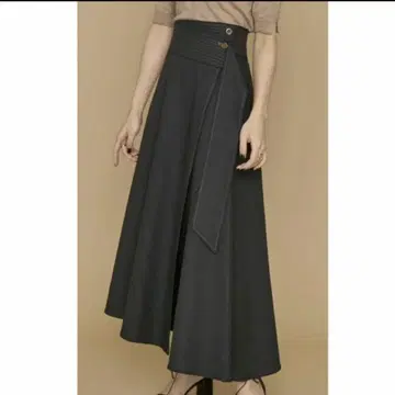 Irregular hem Wrap Skirt/L'Or