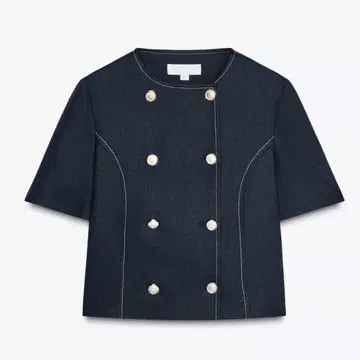 ZARA 더블 브레스트 숏 슬리브 블레이저 새상품 미사용 택 포함