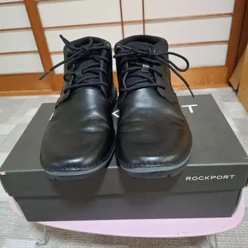 ROCKPORT 블랙 가죽 하이컷 슈즈
