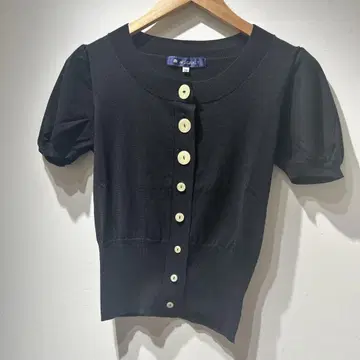 M's GRACY 엠즈 그레이시 반팔 가디건 변칙 버튼 새상품급