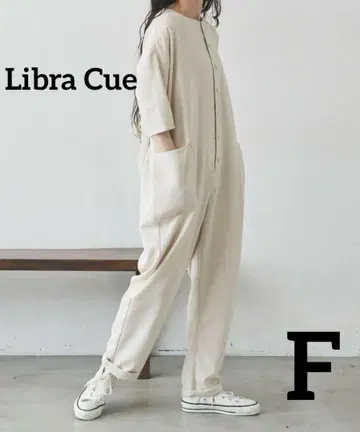 Libra Cue 린넨 믹스 콤비네존 F 아이보리 완판템