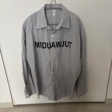 스트라이프 패턴 긴팔 셔츠 L 사이즈 MIDUAWJUT