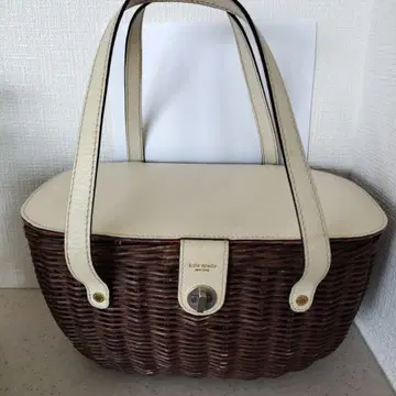 kate spade 바스켓백 브라운/화이트