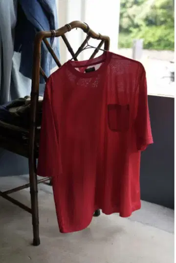 MAATEE&SONS Ex. WASHABLE SILK POCKET-TEE