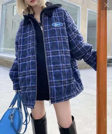 COOPER FACT 퀼팅 블루종