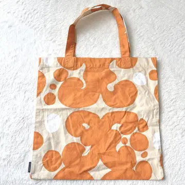 [컨디션 최상] 마리메꼬 marimekko 오렌지 케이 토트백 패턴