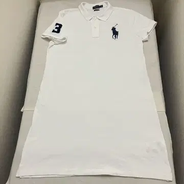 새상품급 랄프 로렌 원피스 피케 셔츠 빅 포니 L 셔츠 화이트 자수