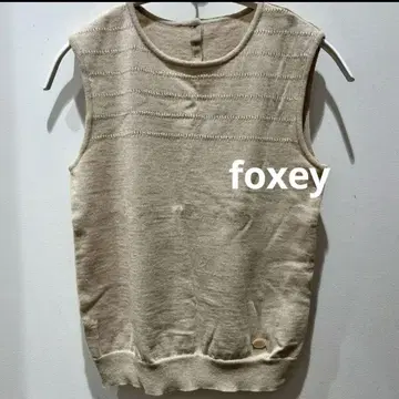 폭시 베스트 썸머 니트 린넨 마 foxey