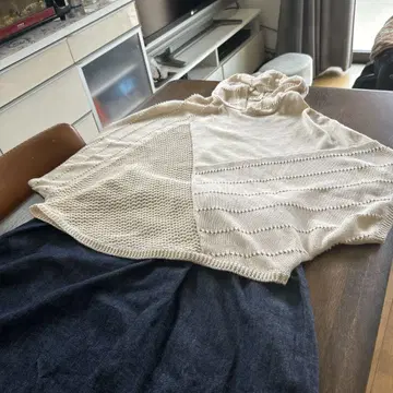 프릿 데님 스커트 후드 썸머 스웨터 세트