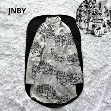 JNBY 셔츠 긴팔 상의 올 패턴 튜닉 겉옷 센소유니코 그레이