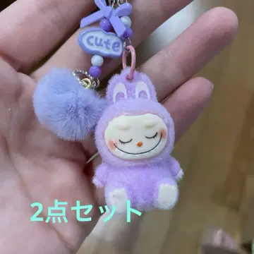 라부부 Labubu 키링 인기 보라색 엄청 귀여워
